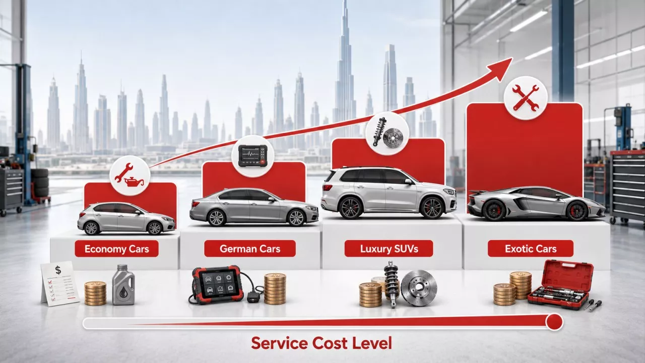 Car Service Cost by Vehicle Type