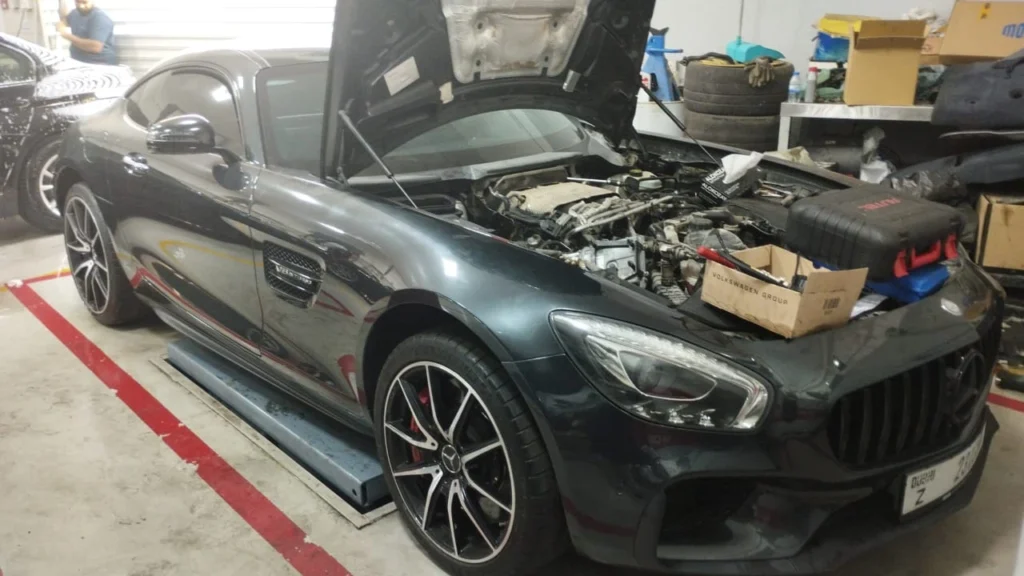 Mercedes-AMG GT S 2016: White Exhaust Smoke and Turbocharger Failure Repair